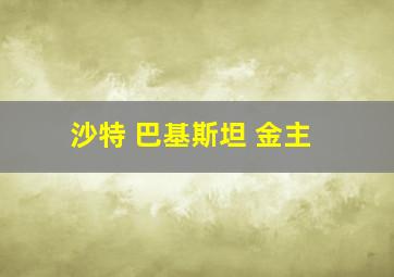 沙特 巴基斯坦 金主